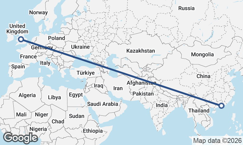 Birmingham to Shenzhen