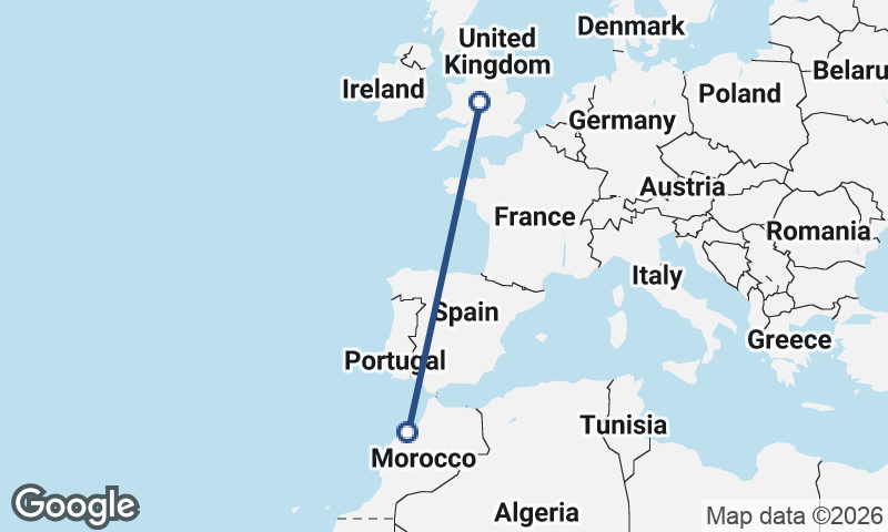 Birmingham to Casablanca