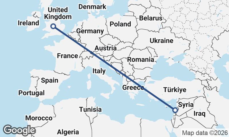 Birmingham to Beirut