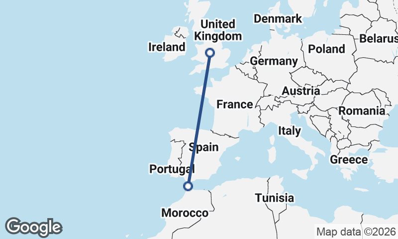 Birmingham to Tangier