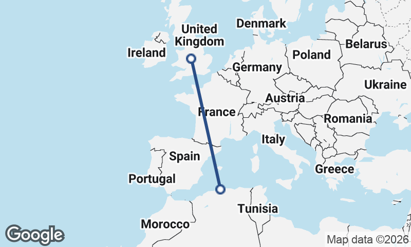 Birmingham to Algiers