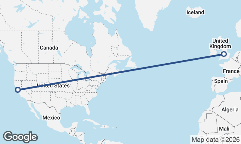 Birmingham to Oakland