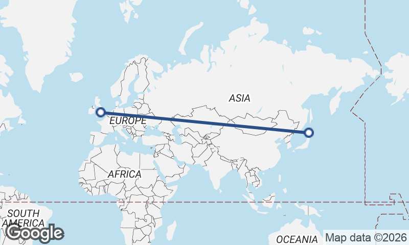 Birmingham to Sapporo