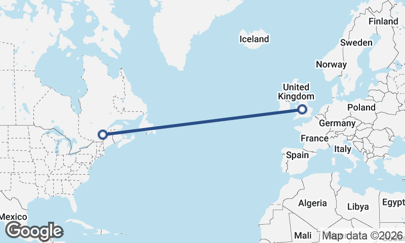 Birmingham to Québec