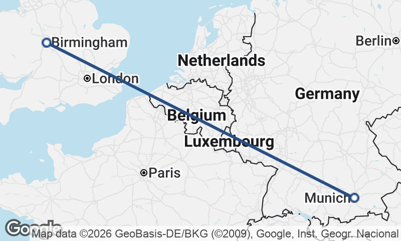 Birmingham to Munich