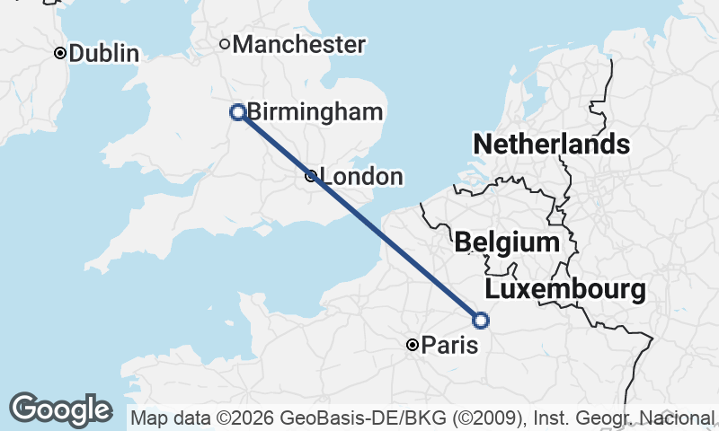 Birmingham to Reims