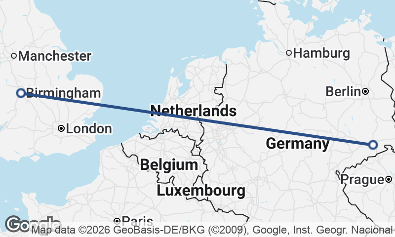 Birmingham to Dresden