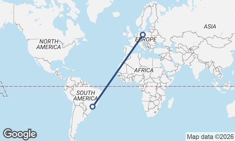 Berlin to São Paulo