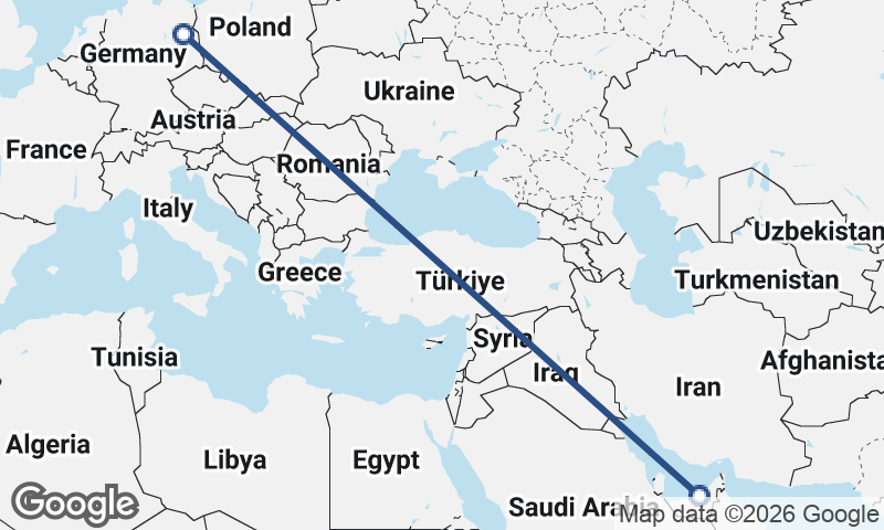 Berlin to Abu Dhabi