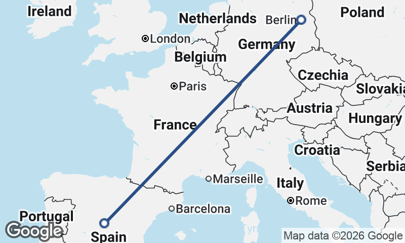 Berlin to Madrid