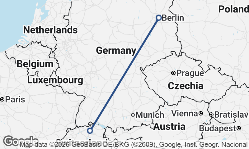 Berlin to Zürich