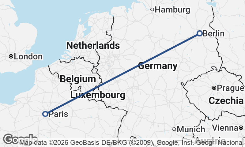 Berlin to Paris