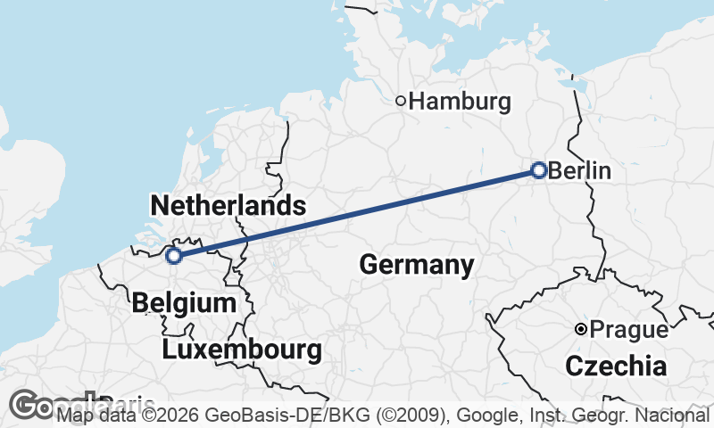 Berlin to Antwerp