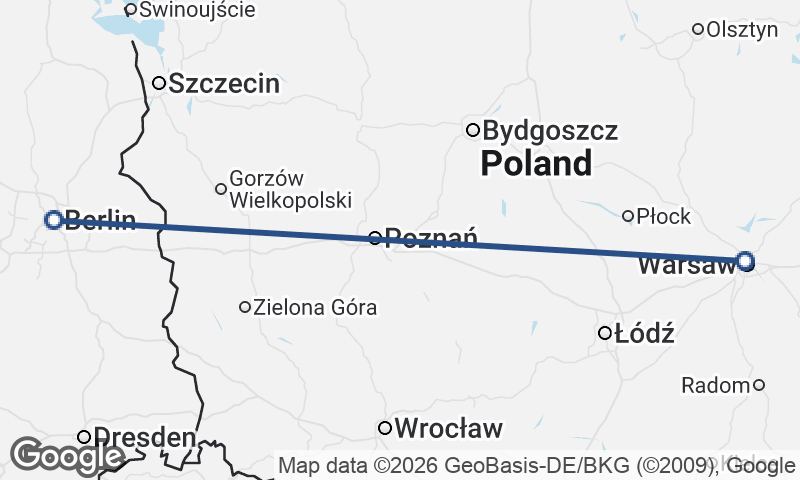 Berlin to Warsaw