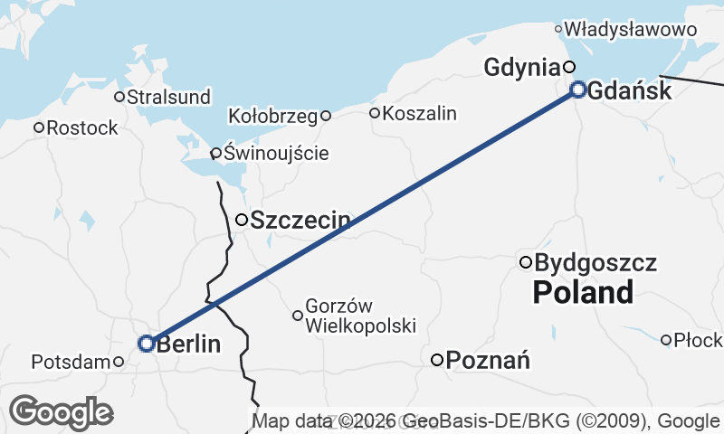 Berlin to Gdańsk