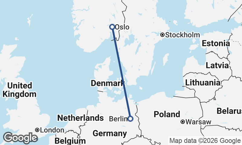 Berlin to Oslo