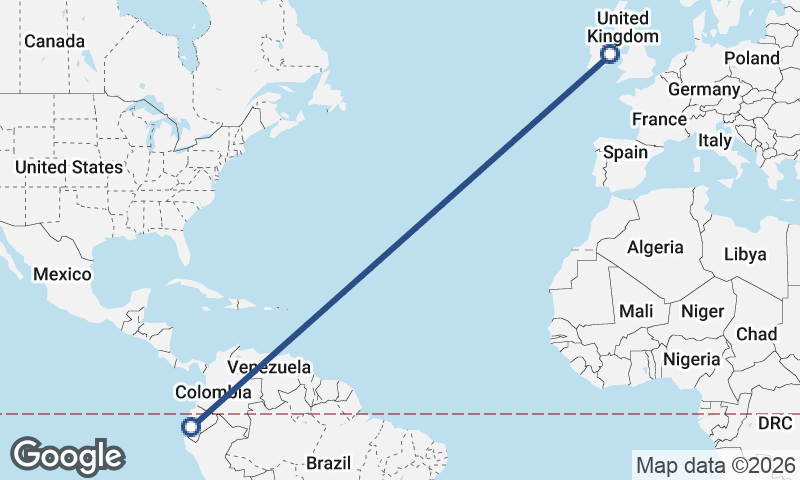 Dublin to Guayaquil