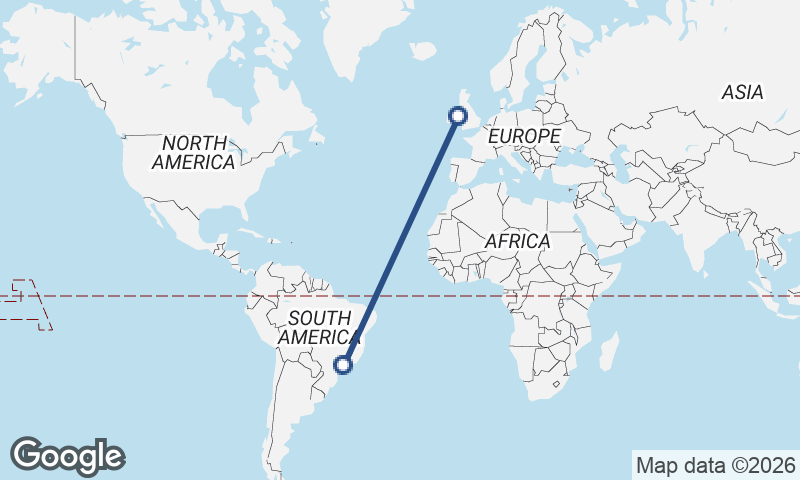 Dublin to São Paulo