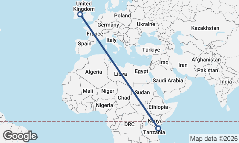Dublin to Mombasa