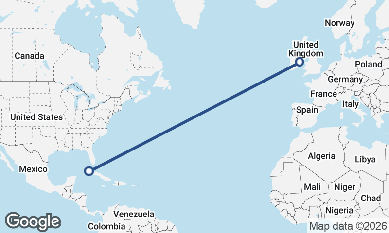 Dublin to Havana