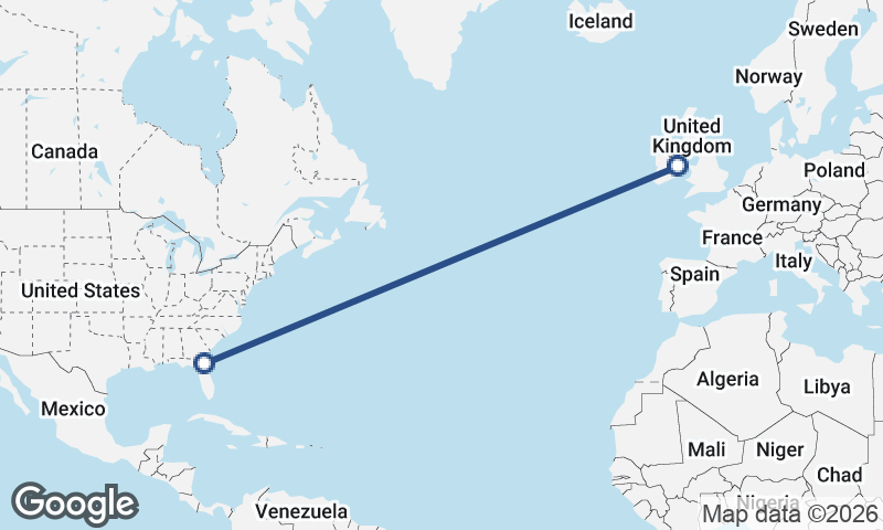 Dublin to Jacksonville