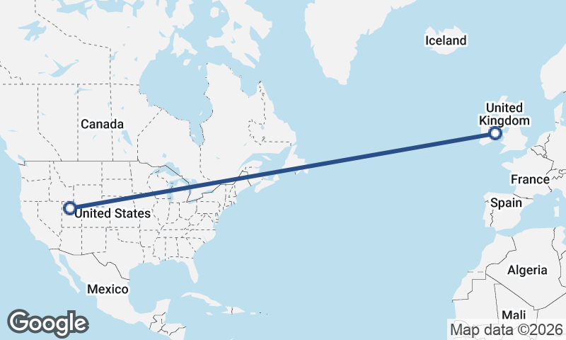 Dublin to Salt Lake City