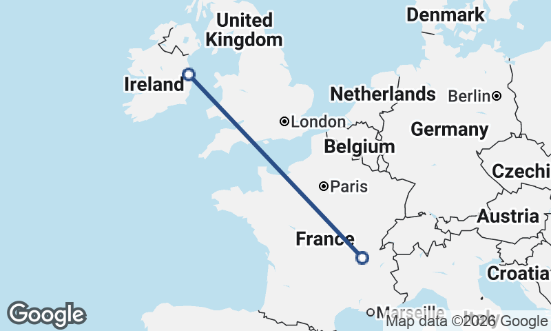 Dublin to Lyon