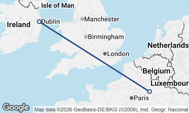 Dublin to Reims
