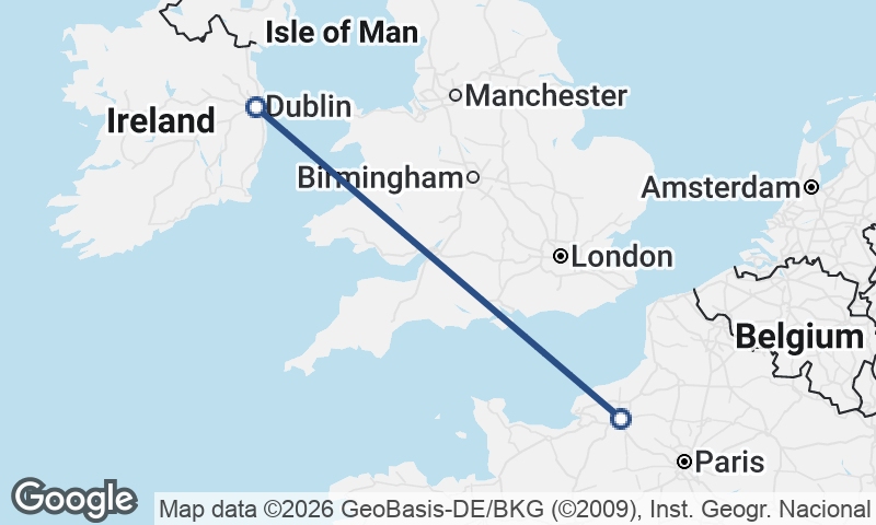 Dublin to Rouen