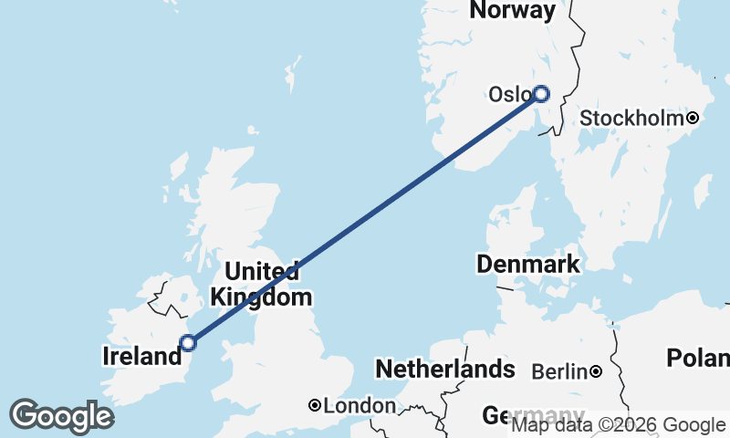 Dublin to Oslo