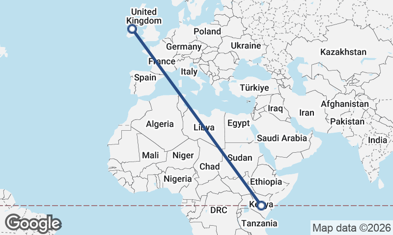 Ireland to Kenya