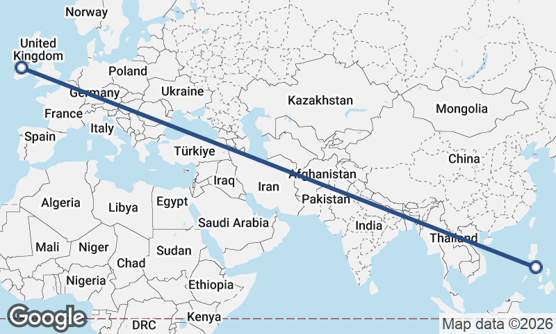 Ireland to Philippines