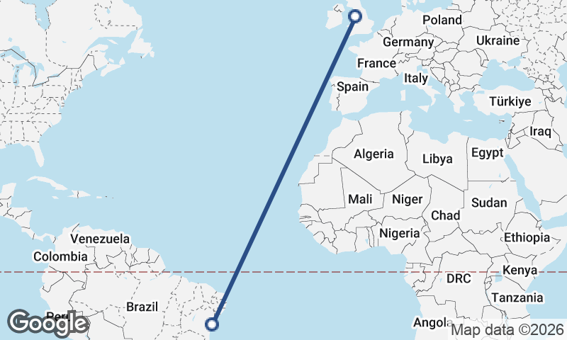 Liverpool to Salvador
