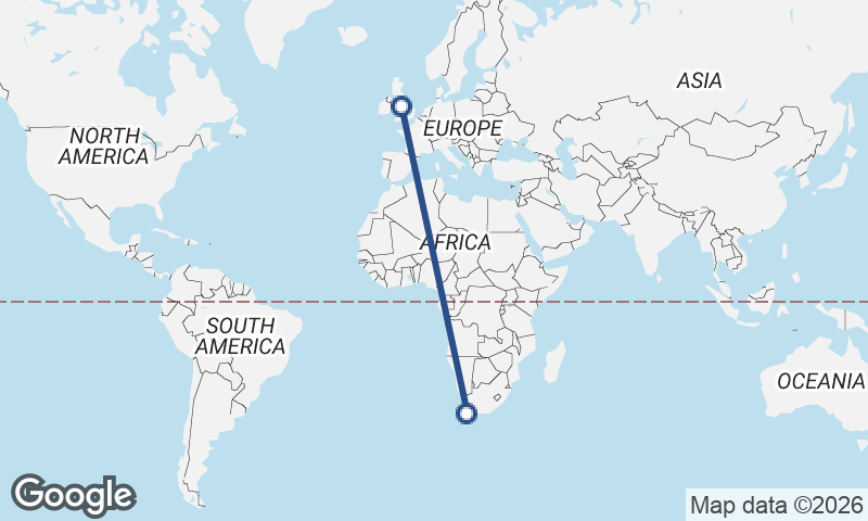 Liverpool to Cape Town