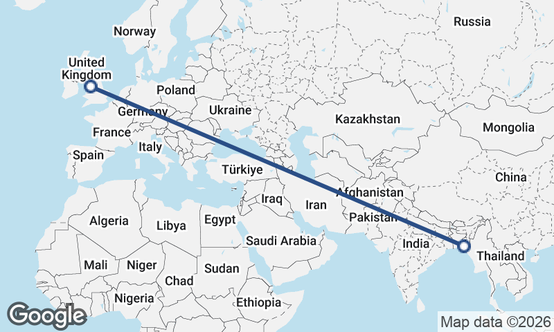 Liverpool to Chittagong
