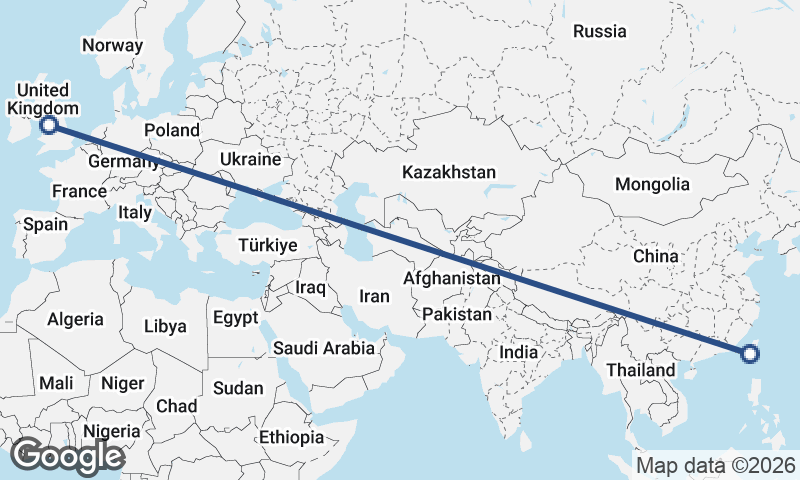 Liverpool to Kaohsiung