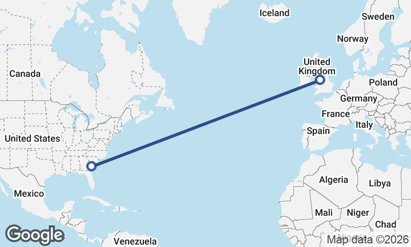 Liverpool to Savannah