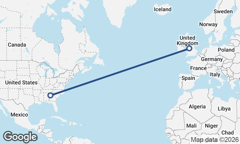 Liverpool to Atlanta