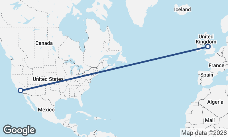 Liverpool to Los Angeles