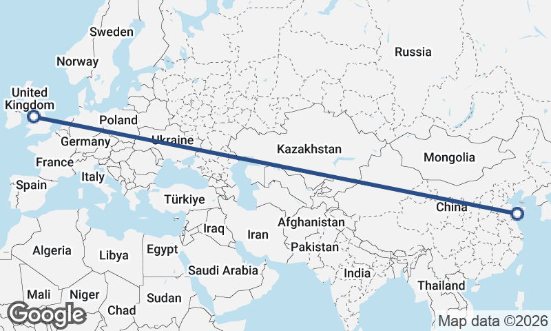 Liverpool to Qingdao