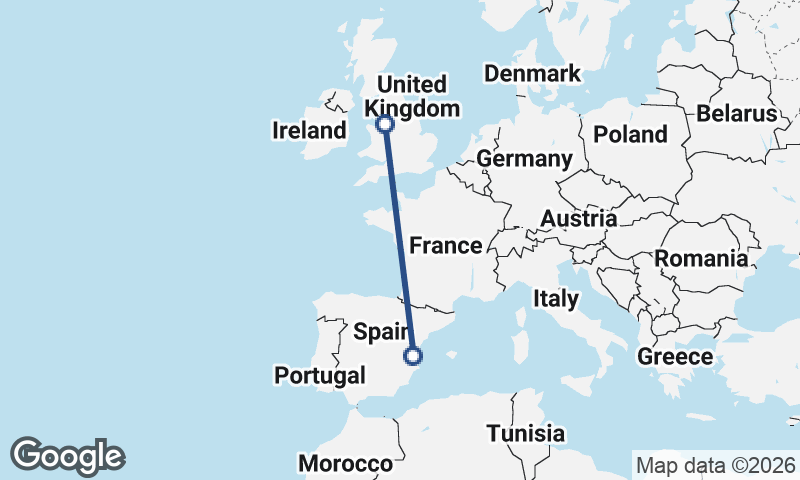 Liverpool to Valencia