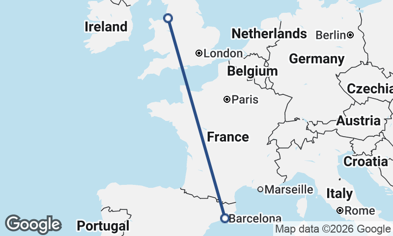 Liverpool to Barcelona