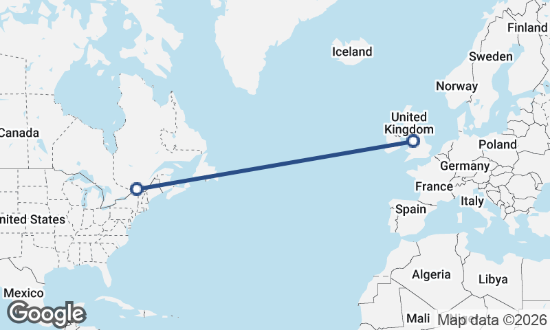 Liverpool to Montréal