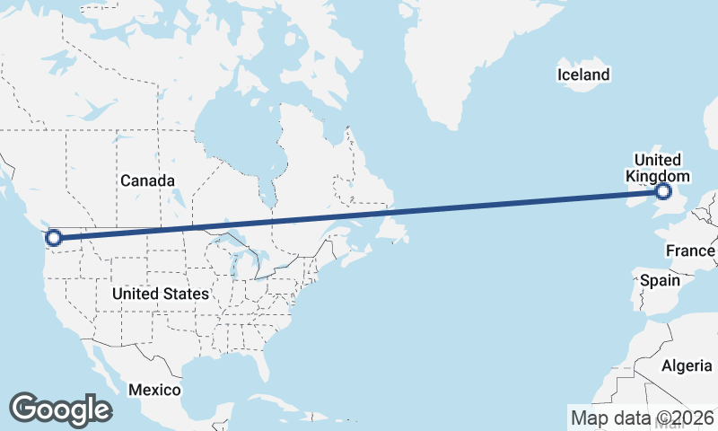 Liverpool to Seattle
