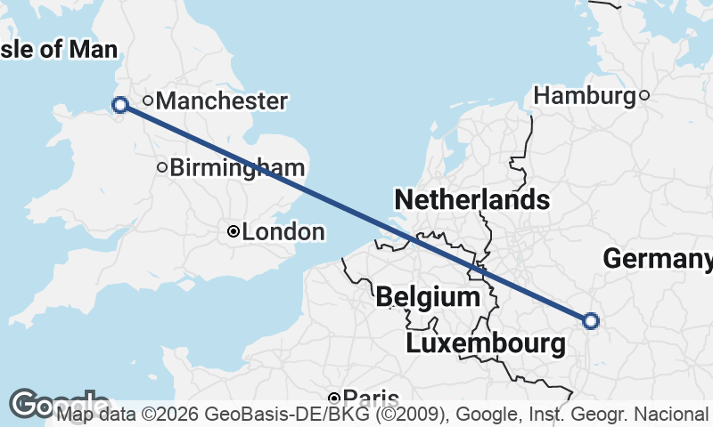 Liverpool to Frankfurt
