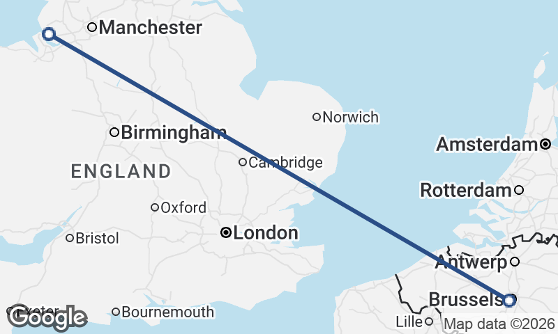 Liverpool to Brussels