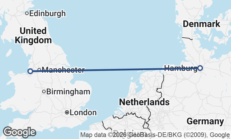 Liverpool to Hamburg