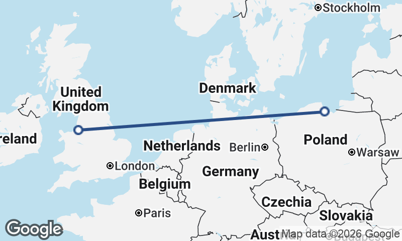Liverpool to Gdańsk