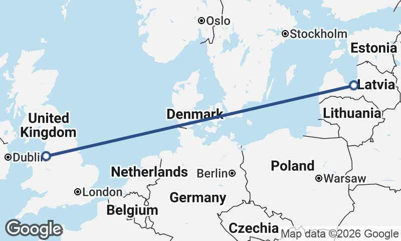 Liverpool to Riga