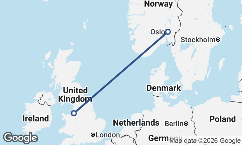 Liverpool to Oslo